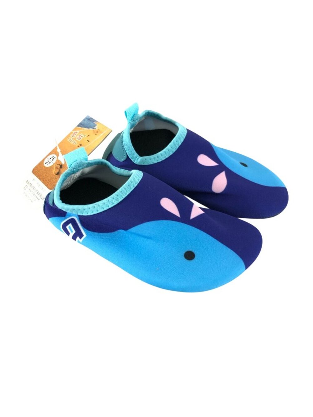 Cituo Toddler Boys Water Shoes Slip On Whale Blue Size 26/27 US 9/10